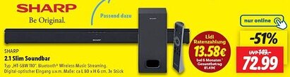 Lidl SHARP 2.1 Slim Soundbar Angebot