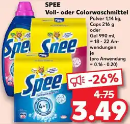 Kaufland SPEE Voll- oder Colorwaschmittel Angebot