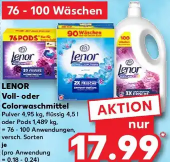 Kaufland LENOR Voll- oder Colorwaschmittel Angebot