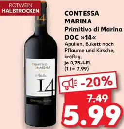 Kaufland CONTESSA MARINA Primitivo di Marina DOC 14 Angebot