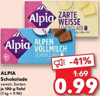 Kaufland ALPIA Schokolade Angebot
