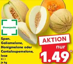 Kaufland Span. Galiamelone, Honigmelone oder Cantaloupemelone, lose Angebot