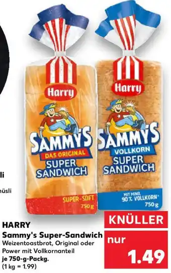 Kaufland HARRY Sammy's Super-Sandwich Angebot