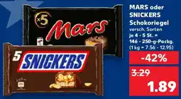 Kaufland MARS oder SNICKERS Schokoriegel Angebot