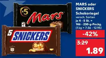Kaufland MARS oder SNICKERS Schokoriegel Angebot