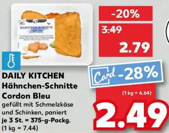 Kaufland DAILY KITCHEN Hähnchen-Schnitte Cordon Bleu Angebot