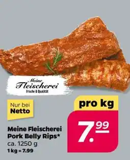 NETTO Meine Fleischerei Pork Belly Rips Angebot