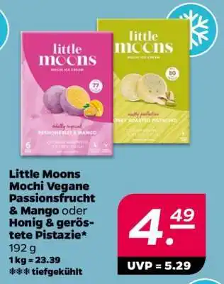 NETTO Little Moons Mochi Vegane Passionsfrucht & Mango oder Honig & geröstete Pistazie Angebot