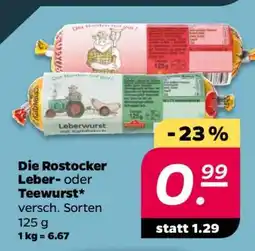 NETTO Die Rostocker Leber- oder Teewurst Angebot