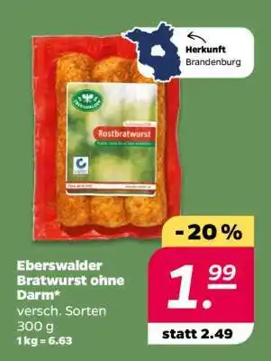 NETTO Eberswalder Bratwurst ohne Darm Angebot