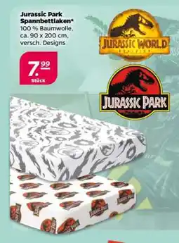 NETTO Jurassic Park Spannbettlaken Angebot