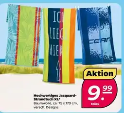 NETTO Hochwertiges Jacquard-Strandtuch XL Angebot