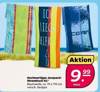 NETTO Hochwertiges Jacquard-Strandtuch XL Angebot