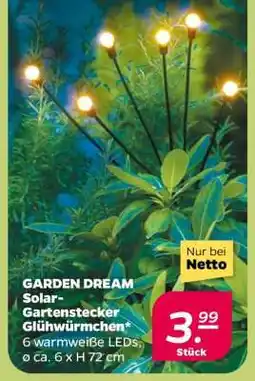 NETTO GARDEN DREAM Solar-Gartenstecker Glühwürmchen Angebot