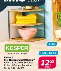 NETTO KESPER Eck-Küchenregal 3 Etagen Angebot