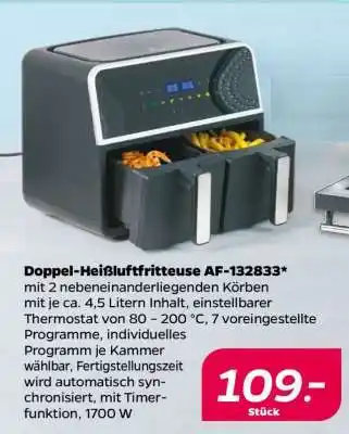NETTO Doppel-Heißluftfritteuse AF-132833 Angebot