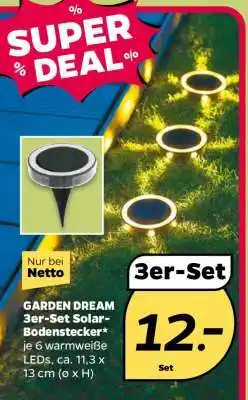 NETTO GARDEN DREAM 3er-Set Solar-Bodenstecker Angebot
