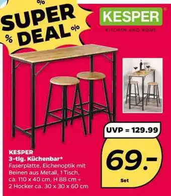 NETTO KESPER 3-tlg. Küchenbar Angebot