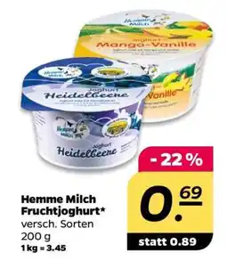 NETTO Hemme Milch Fruchtjoghurt Angebot