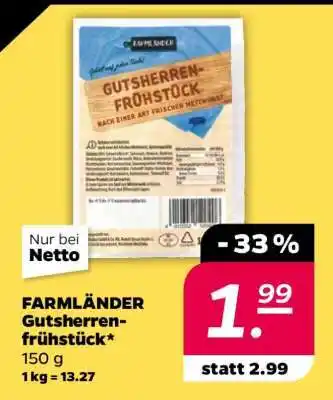 NETTO FARMLÄNDER Gutsherren-frühstück Angebot