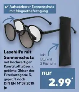Kaufland Lesehilfe mit Sonnenschutz Angebot