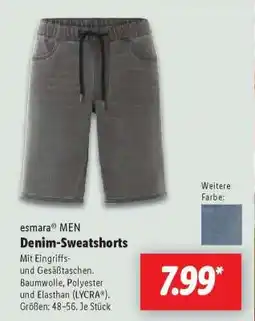 Lidl esmara MEN Denim-Sweatshorts Angebot