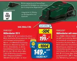 Lidl PARKSIDE Mähroboter 20 V Angebot