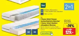 Lidl 7-Zonen-Gelart-Tonnen-taschenfederkern-Matratze/ 7-Zonen-Gelart-Komfort-schaumkern-Matratze Angebot