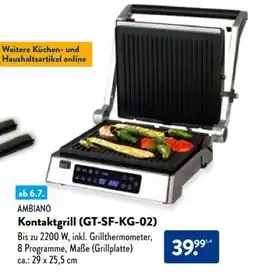Aldi Nord Kontaktgrill (GT-SF-KG-02) Angebot