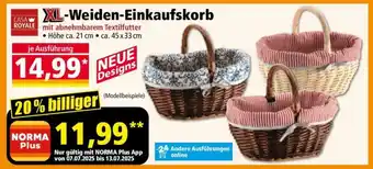 Norma XL-Weiden-Einkaufskorb Angebot