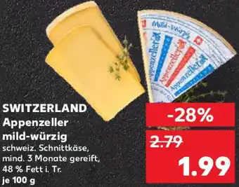 Kaufland SWITZERLAND Appenzeller mild-würzig Angebot