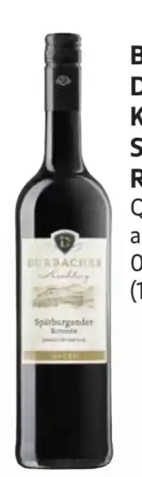 Edeka Durbacher Kochberg Spätburgunder Rotwein Angebot