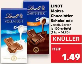 Kaufland LINDT Maître Chocolatier Schokolade Angebot