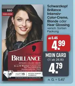 Famila Nord West Schwarzkopf Brillance Intensiv- Color-Creme, Blonde oder Haar Glossing Angebot