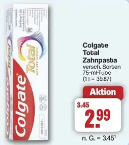 Famila Nord West Colgate Total Zahnpasta Angebot