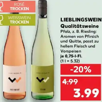 Kaufland LIEBLINGSWEIN Qualitätsweine Angebot