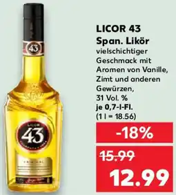 Kaufland LICOR 43 Span. Likör Angebot