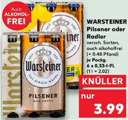 Kaufland WARSTEINER Pilsener oder Radler Angebot