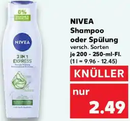 Kaufland NIVEA Shampoo oder Spülung Angebot