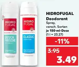 Kaufland HIDROFUGAL Deodorant Angebot