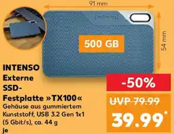 Kaufland INTENSO Externe SSD Festplatte TX100 Angebot