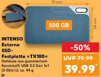 Kaufland INTENSO Externe SSD Festplatte TX100 Angebot
