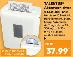 Kaufland TALENTUS Aktenvernichter TAV 300 A1 Angebot