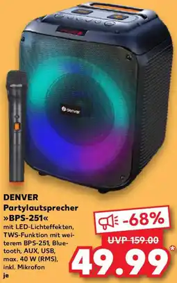 Kaufland DENVER Partylautsprecher BPS-251 Angebot