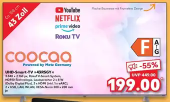 Kaufland Coocaa UHD-Smart-TV 43R5GY Angebot