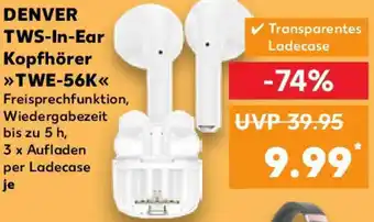 Kaufland DENVER TWS-In-Ear Kopfhörer TWE-56K Angebot