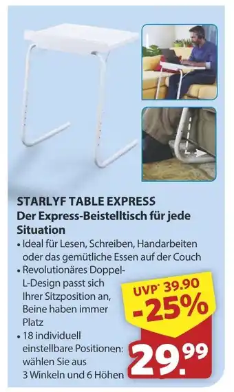 Famila Nord West STARLYF TABLE EXPRESS Der Express-Beistelltisch für jede Situation Angebot