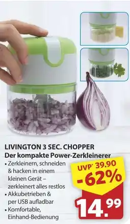 Famila Nord West LIVINGTON 3 SEC. CHOPPER Der kompakte Power-Zerkleinerer Angebot