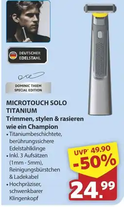 Famila Nord West MICROTOUCH SOLO TITANIUM Trimmen, stylen & rasieren wie ein Champion Angebot