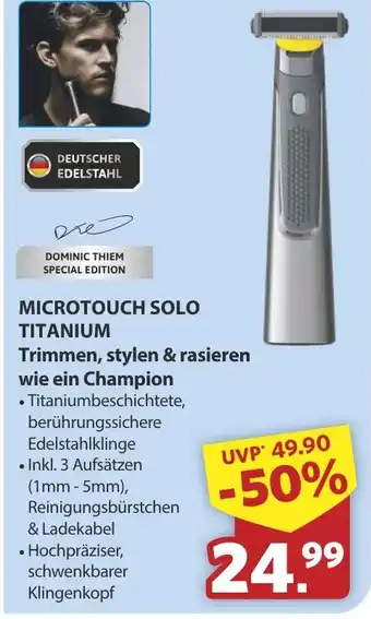 Famila Nord West MICROTOUCH SOLO TITANIUM Trimmen, stylen & rasieren wie ein Champion Angebot
